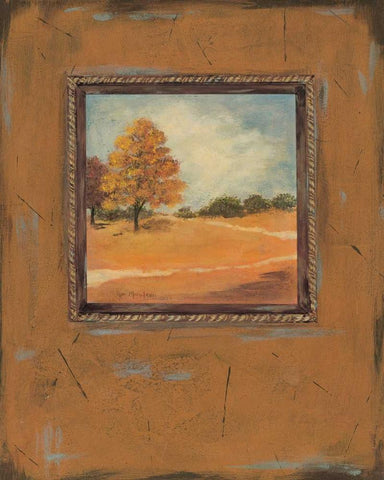 Copper Landscape Black Ornate Wood Framed Art Print with Double Matting by Moulton, Jo