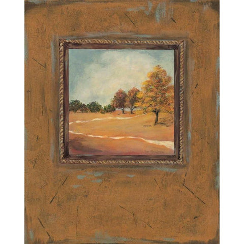 Copper Landscape II White Modern Wood Framed Art Print by Moulton, Jo