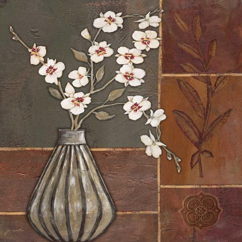 Orchid I White Modern Wood Framed Art Print by Moulton, Jo