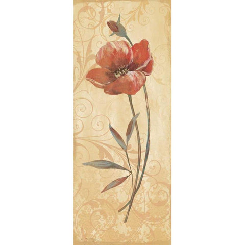 Terra Blooms II White Modern Wood Framed Art Print by Moulton, Jo