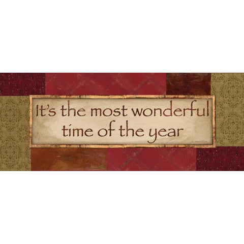 Its the Most Wonderful Time Black Modern Wood Framed Art Print with Double Matting by Moulton, Jo
