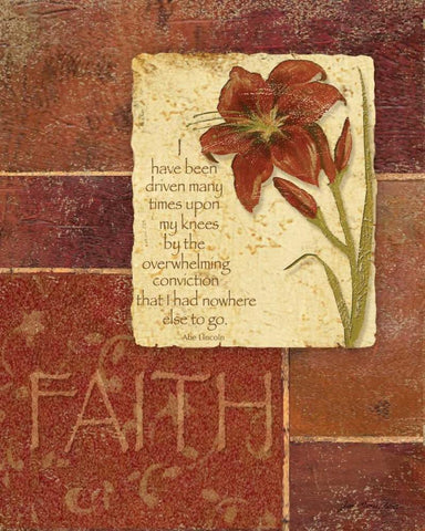 Faith Black Ornate Wood Framed Art Print with Double Matting by Moulton, Jo