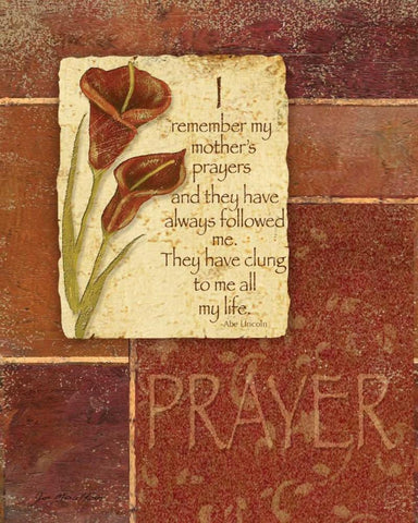 Prayer White Modern Wood Framed Art Print with Double Matting by Moulton, Jo