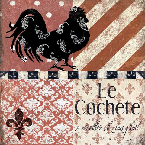 Le Cochete Black Ornate Wood Framed Art Print with Double Matting by Moulton, Jo