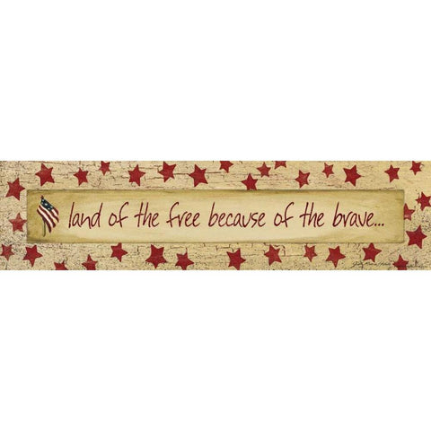 Land of the Free White Modern Wood Framed Art Print by Moulton, Jo
