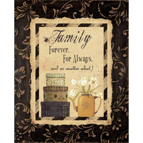 Family Gold Ornate Wood Framed Art Print with Double Matting by Moulton, Jo