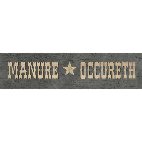 Manure Occureth Black Modern Wood Framed Art Print with Double Matting by Moulton, Jo