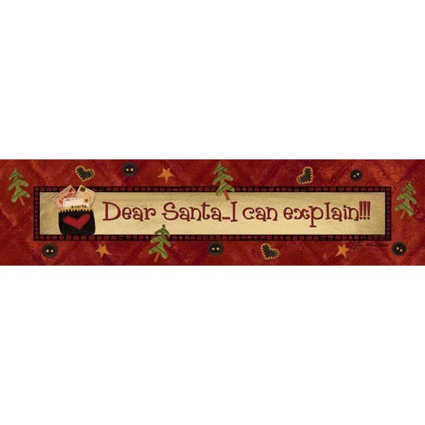 Dear Santa Gold Ornate Wood Framed Art Print with Double Matting by Moulton, Jo