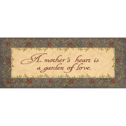 A Mothers Heart Black Modern Wood Framed Art Print with Double Matting by Moulton, Jo