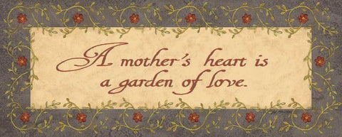 A Mothers Heart White Modern Wood Framed Art Print with Double Matting by Moulton, Jo