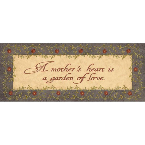 A Mothers Heart Black Modern Wood Framed Art Print by Moulton, Jo