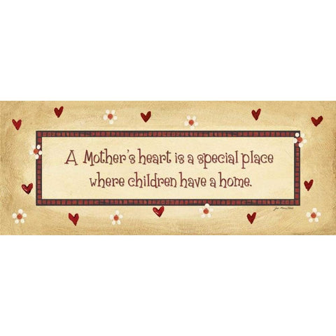 A Mothers Heart Gold Ornate Wood Framed Art Print with Double Matting by Moulton, Jo