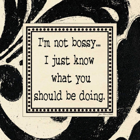 Im Not Busy Black Modern Wood Framed Art Print with Double Matting by Moulton, Jo