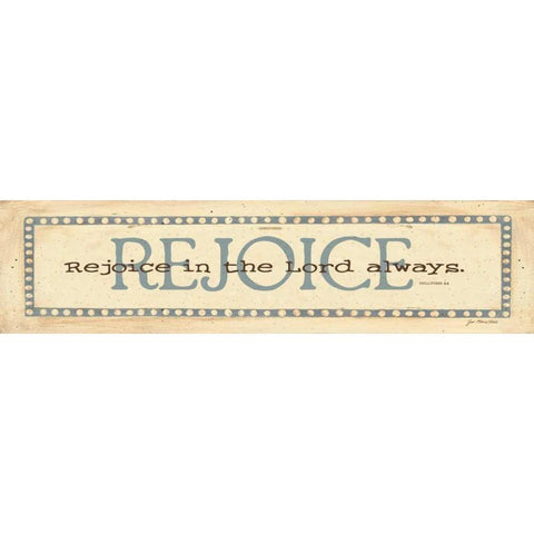 Rejoice White Modern Wood Framed Art Print by Moulton, Jo