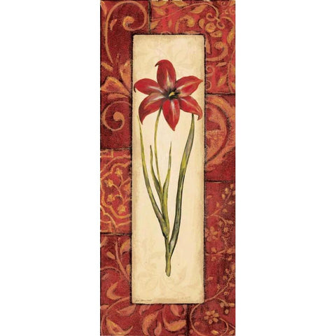 Vintage Crimson I White Modern Wood Framed Art Print by Moulton, Jo