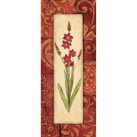 Vintage Crimson II Gold Ornate Wood Framed Art Print with Double Matting by Moulton, Jo