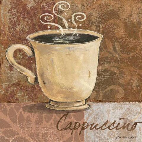 Cappuccino White Modern Wood Framed Art Print by Moulton, Jo