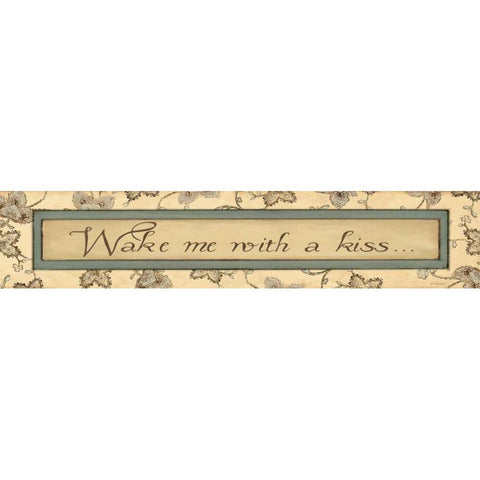 With a Kiss Gold Ornate Wood Framed Art Print with Double Matting by Moulton, Jo