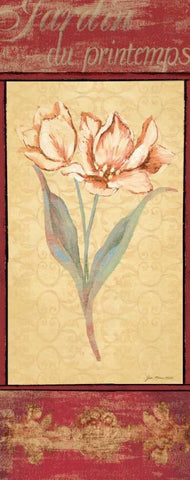 Jardin du Printemps White Modern Wood Framed Art Print with Double Matting by Moulton, Jo