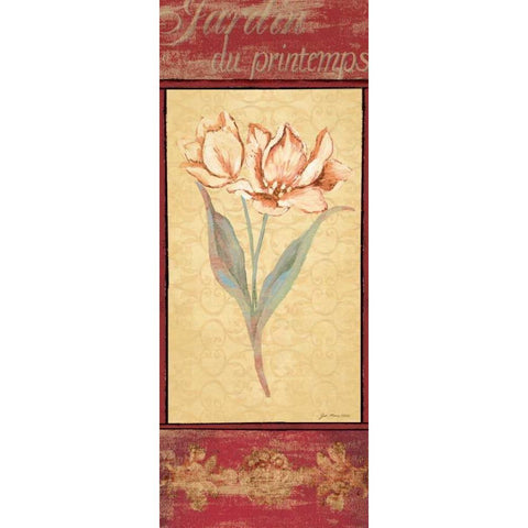 Jardin du Printemps Gold Ornate Wood Framed Art Print with Double Matting by Moulton, Jo