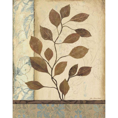 Earthern Blue I Black Modern Wood Framed Art Print by Moulton, Jo