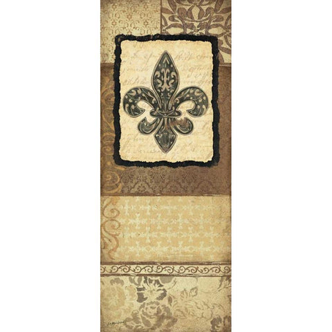 Fleur De Lis II White Modern Wood Framed Art Print by Moulton, Jo