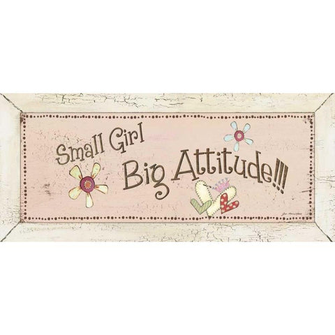 Big Attitude Gold Ornate Wood Framed Art Print with Double Matting by Moulton, Jo