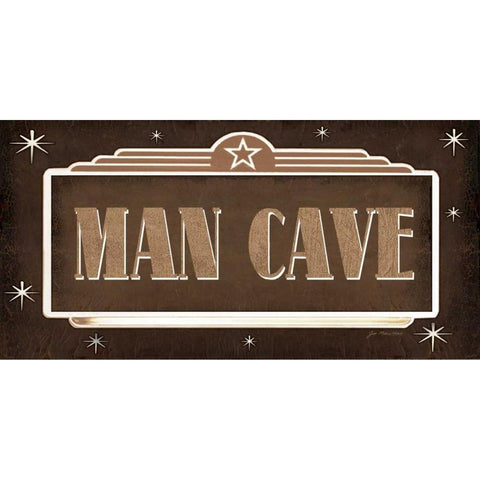 Man Cave White Modern Wood Framed Art Print by Moulton, Jo