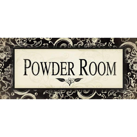 Powder Room White Modern Wood Framed Art Print by Moulton, Jo