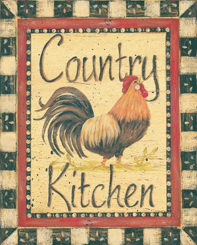 Country Kitchen White Modern Wood Framed Art Print with Double Matting by Moulton, Jo