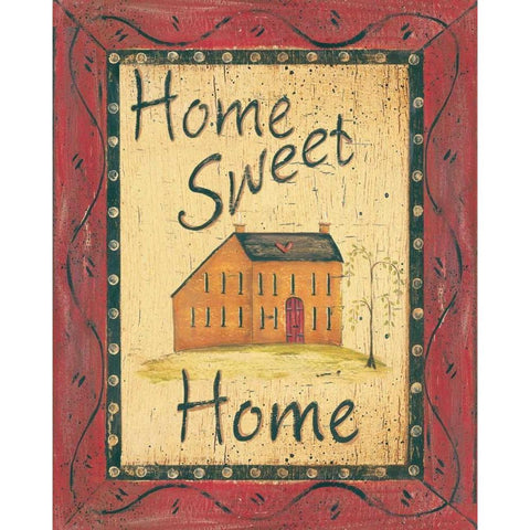 Home Sweet Home Black Modern Wood Framed Art Print with Double Matting by Moulton, Jo