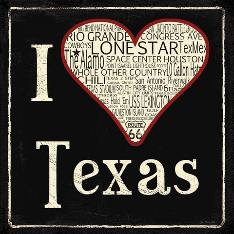 Texas White Modern Wood Framed Art Print by Moulton, Jo