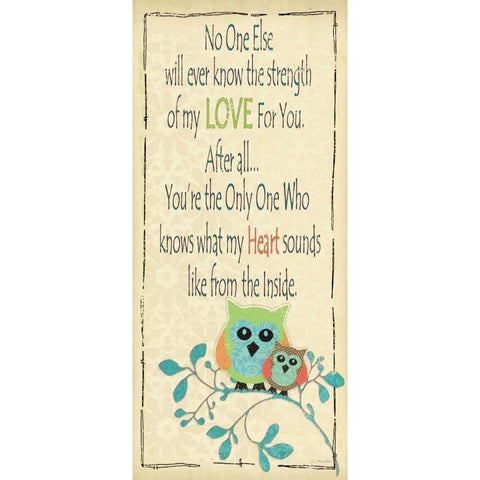 Owl Love You Gold Ornate Wood Framed Art Print with Double Matting by Moulton, Jo