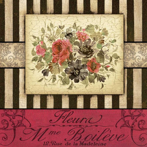 Fleura White Modern Wood Framed Art Print by Moulton, Jo