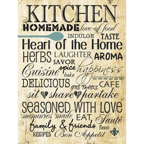 Kitchen Gold Ornate Wood Framed Art Print with Double Matting by Moulton, Jo