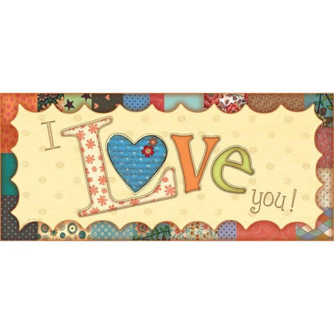 I Love You Black Modern Wood Framed Art Print with Double Matting by Moulton, Jo