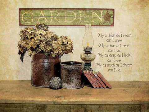 Garden White Modern Wood Framed Art Print with Double Matting by Moulton, Jo