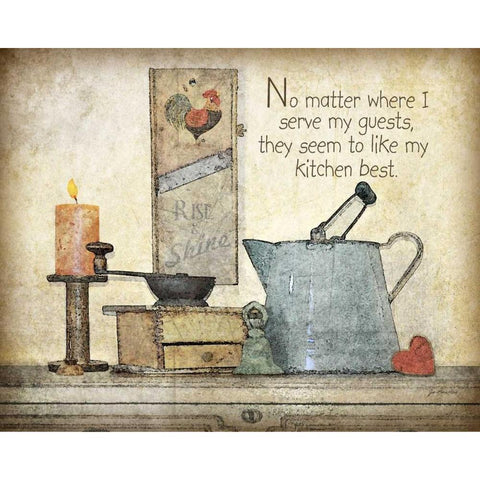 My Kitchen Black Modern Wood Framed Art Print by Moulton, Jo