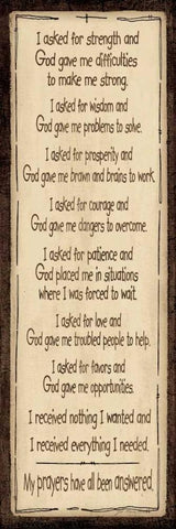 Answered Prayers Black Ornate Wood Framed Art Print with Double Matting by Moulton, Jo