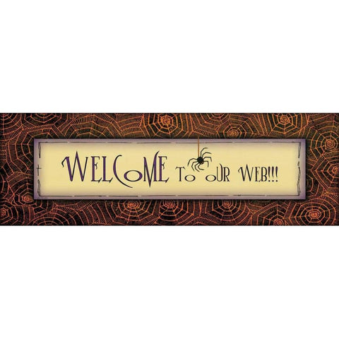 Welcome to Our Web White Modern Wood Framed Art Print by Moulton, Jo