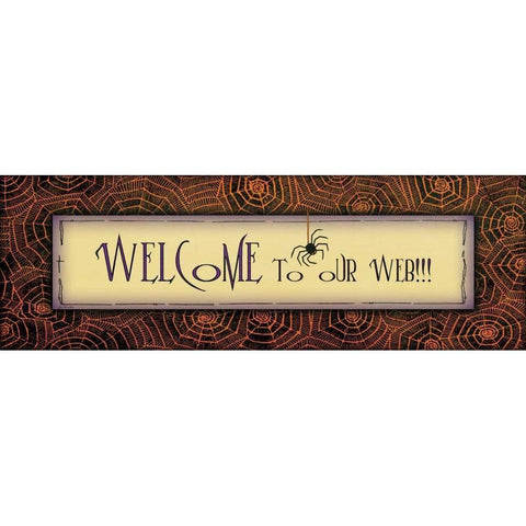 Welcome to Our Web Black Modern Wood Framed Art Print by Moulton, Jo