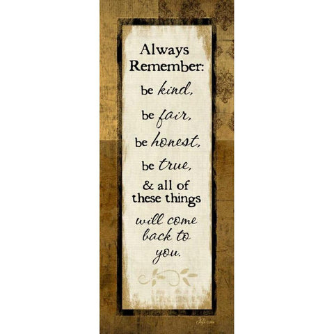 Always Remember White Modern Wood Framed Art Print by Pugh, Jennifer