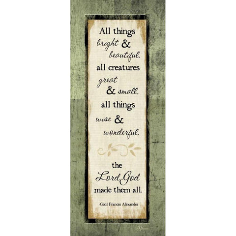 All Things Bright and Beautiful Black Modern Wood Framed Art Print with Double Matting by Pugh, Jennifer