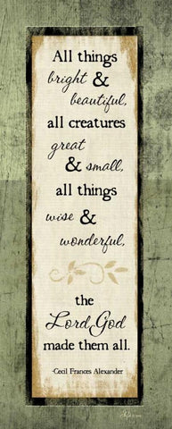 All Things Bright and Beautiful White Modern Wood Framed Art Print with Double Matting by Pugh, Jennifer