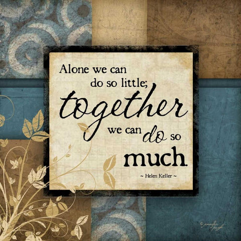 Together White Modern Wood Framed Art Print by Pugh, Jennifer