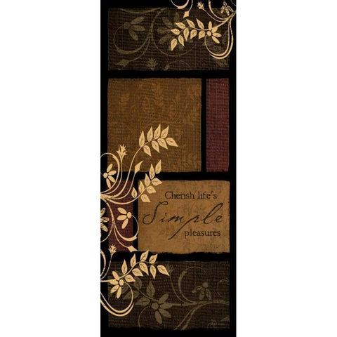 Simple Pleasures Gold Ornate Wood Framed Art Print with Double Matting by Pugh, Jennifer