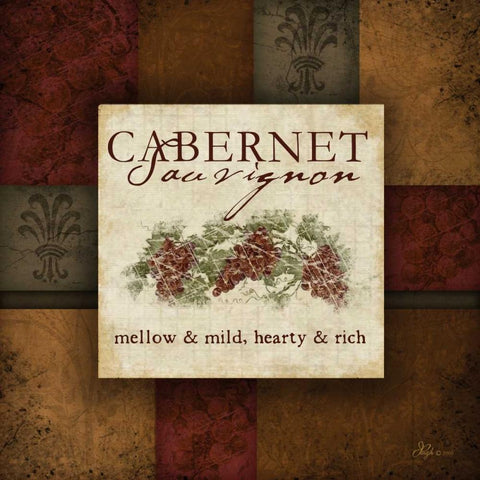 Cabernet White Modern Wood Framed Art Print with Double Matting by Pugh, Jennifer