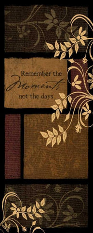 Remember the Moments Black Ornate Wood Framed Art Print with Double Matting by Pugh, Jennifer