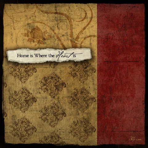 Home Black Modern Wood Framed Art Print by Pugh, Jennifer