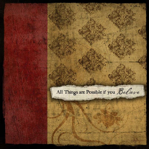 Believe Black Modern Wood Framed Art Print with Double Matting by Pugh, Jennifer